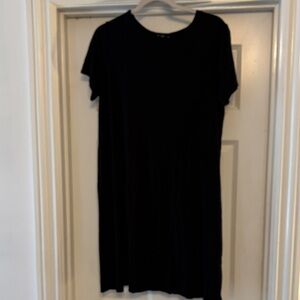 Express Black Crew Neck Short Sleeve Dress